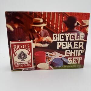 Vintage Sealed Bicycle Poker Chip and Card Set 1980's NOS Never Opened